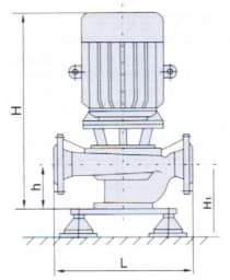 ISG立式管道泵尺寸图1