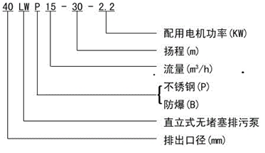 大东海泵业LW泵型号意义