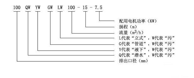 大东海泵业无堵塞排污泵型号意义