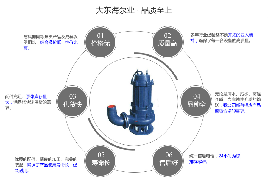 大东海泵业WQ型潜水泵质量保证图