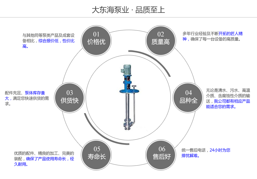 大东海泵业YWP型不锈钢液下泵质量保证图