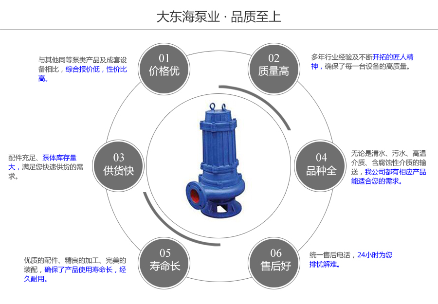 大东海泵业QW型污水提升泵质量保证图